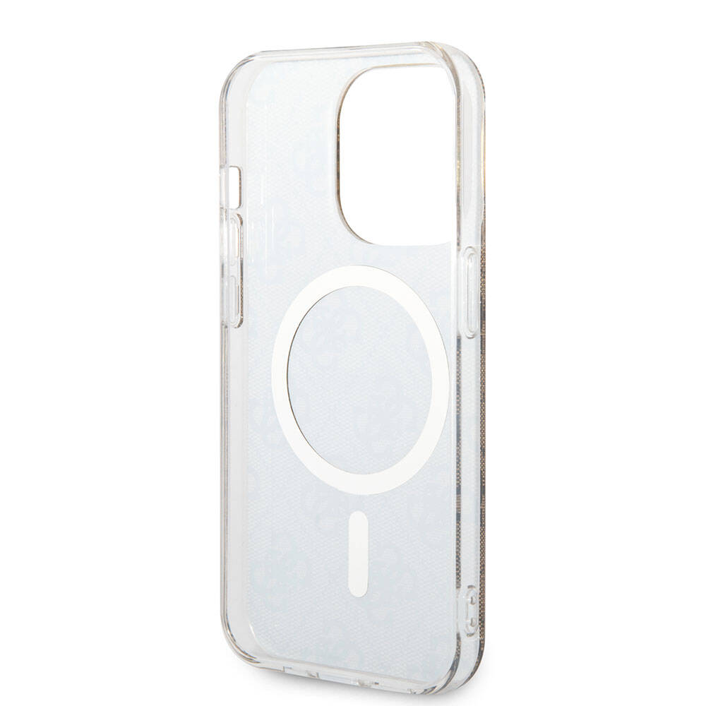 Guess iPhone 15 Pro Max Orjinal Lisanslı Magsafe Şarj Özellikli Yazı Logolu 4G Desenli Telefon Kılıfı - 11