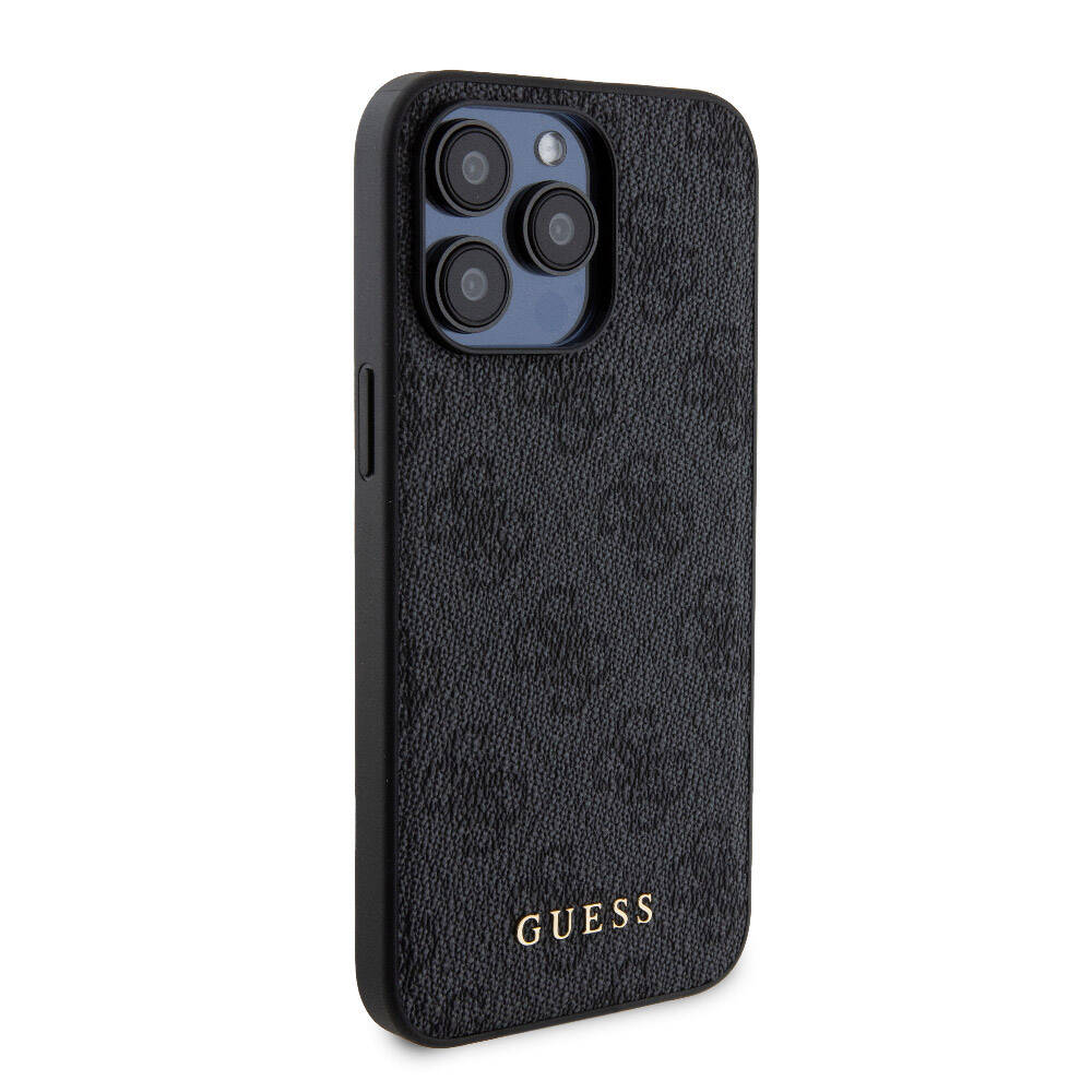 Guess iPhone 15 Pro Max Orjinal Lisanslı Magsafe Şarj Özellikli Yazı Logolu 4G Desenli Telefon Kılıfı + Powerbank 5000mAh 2in1 Set - 5
