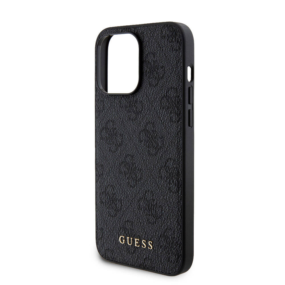 Guess iPhone 15 Pro Max Orjinal Lisanslı Magsafe Şarj Özellikli Yazı Logolu 4G Desenli Telefon Kılıfı + Powerbank 5000mAh 2in1 Set - 7