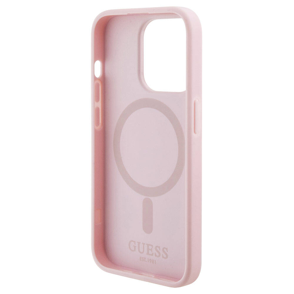 Guess iPhone 15 Pro Max Orjinal Lisanslı Magsafe Şarj Özellikli Yazı Logolu GCube Desenli Telefon Kılıfı - 6