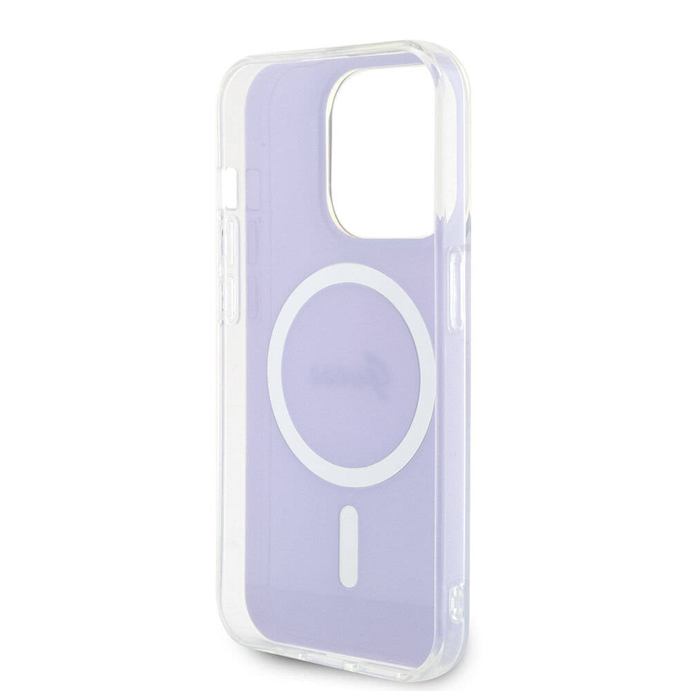 Guess iPhone 15 Pro Max Orjinal Lisanslı Magsafe Şarj Özellikli Yazı Logolu Iridescent Telefon Kılıfı - 14