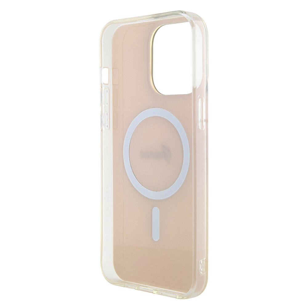 Guess iPhone 15 Pro Max Orjinal Lisanslı Magsafe Şarj Özellikli Yazı Logolu Iridescent Telefon Kılıfı - 20
