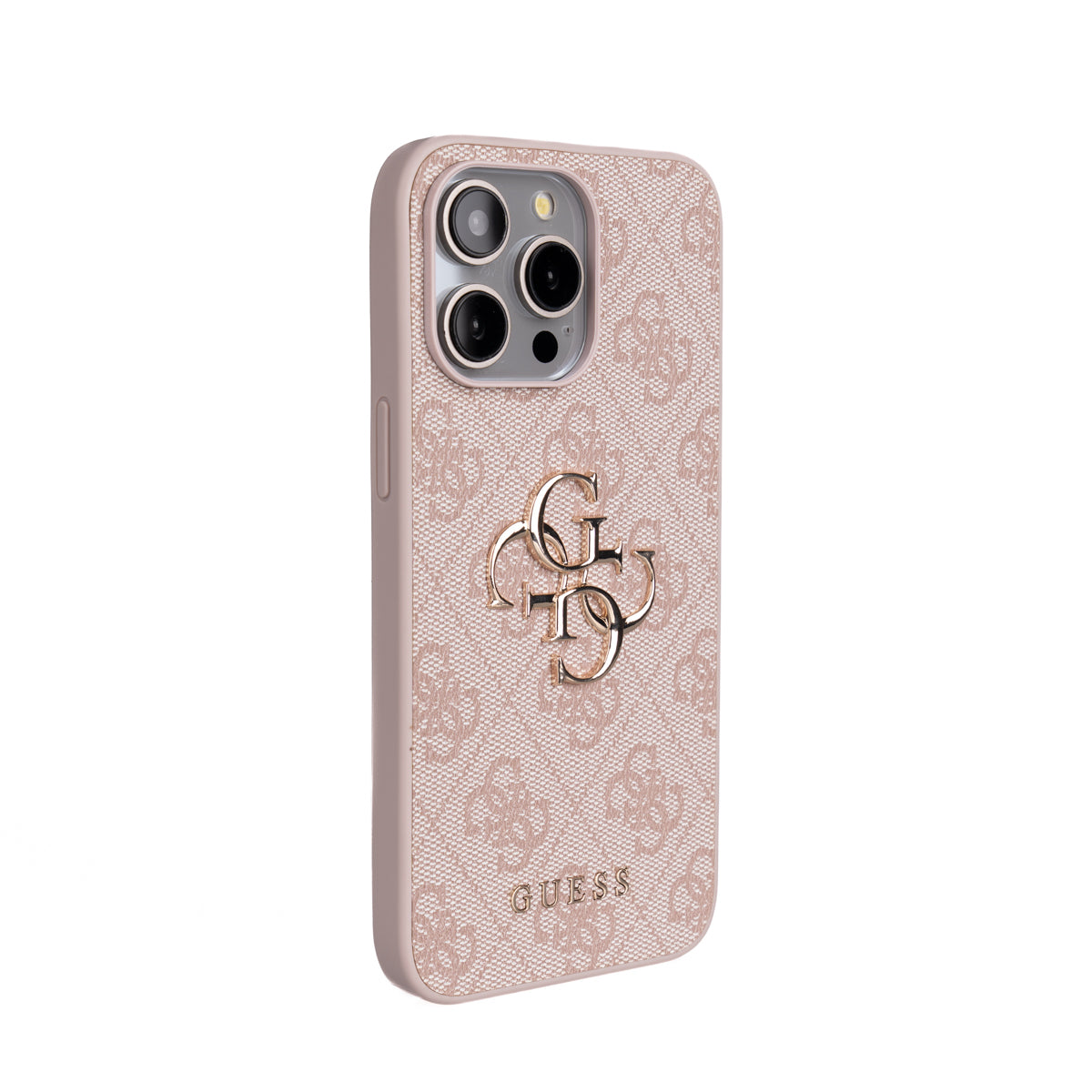 Guess iPhone 15 Pro Max Orjinal Lisanslı PU Deri 4G Büyük Metal Logolu Çapraz Vücut Askılı Telefon Kılıfı