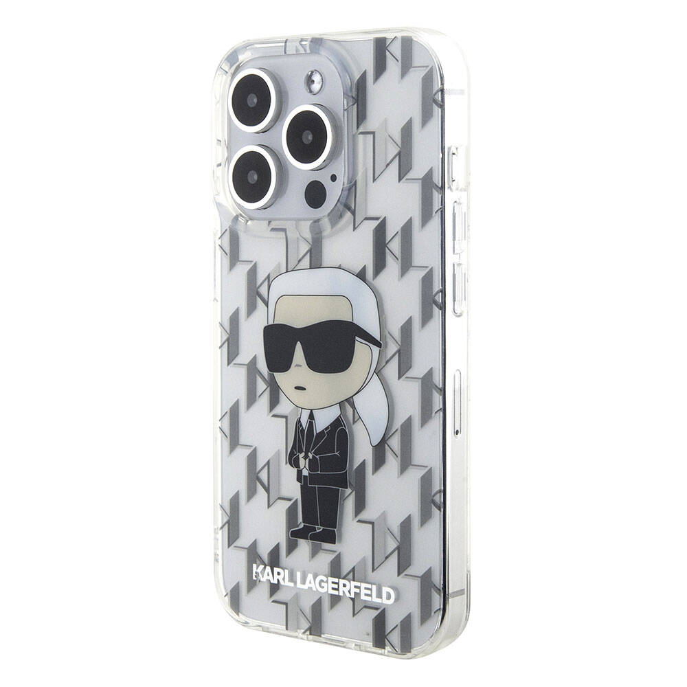 Karl Lagerfeld iPhone 15 Pro Max IML İkonik Monogram Orjinal Lisanslı Telefon Kılıfı - 9