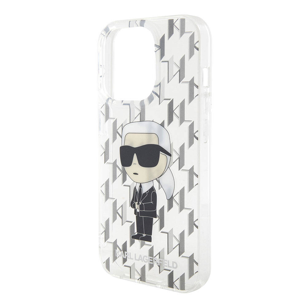 Karl Lagerfeld iPhone 15 Pro Max IML İkonik Monogram Orjinal Lisanslı Telefon Kılıfı - 12
