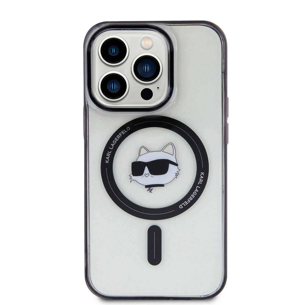 Karl Lagerfeld iPhone 15 Pro Max Magsafe Şarj Özellikli IML Choupette Orjinal Lisanslı Telefon Kılıfı - 4