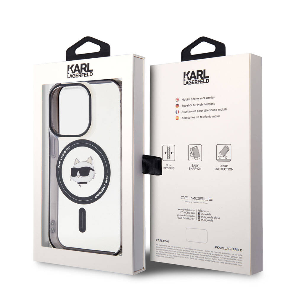 Karl Lagerfeld iPhone 15 Pro Max Magsafe Şarj Özellikli IML Choupette Orjinal Lisanslı Telefon Kılıfı - 7