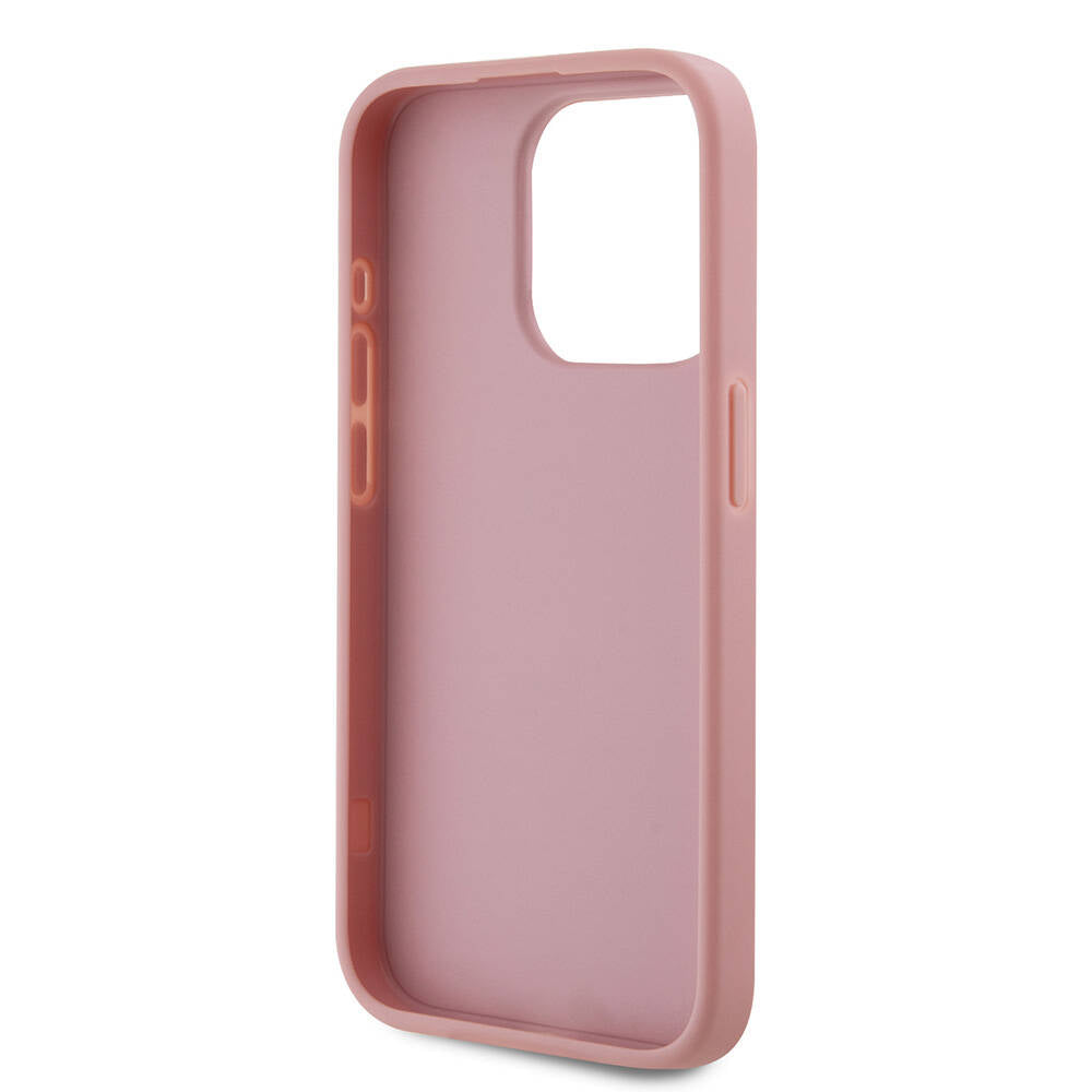Karl Lagerfeld iPhone 15 Pro Max Orjinal Lisanslı 3D KL Yazılı Tüylü Arka Yüzey Saffiano Rhinestones Telefon Kılıfı - 7