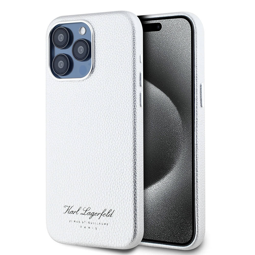 Karl Lagerfeld iPhone 15 Pro Max Orjinal Lisanslı KL Yazılı Hotel Telefon Kılıfı - 9