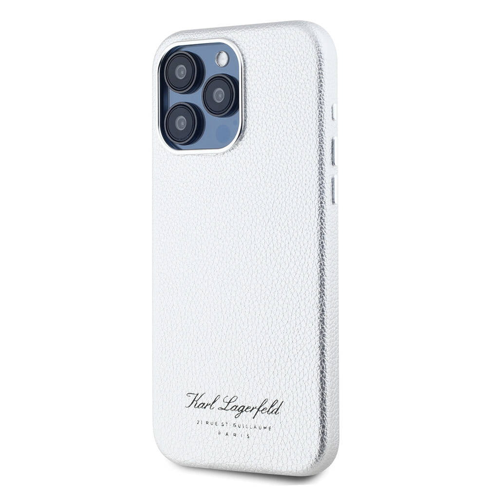 Karl Lagerfeld iPhone 15 Pro Max Orjinal Lisanslı KL Yazılı Hotel Telefon Kılıfı - 10
