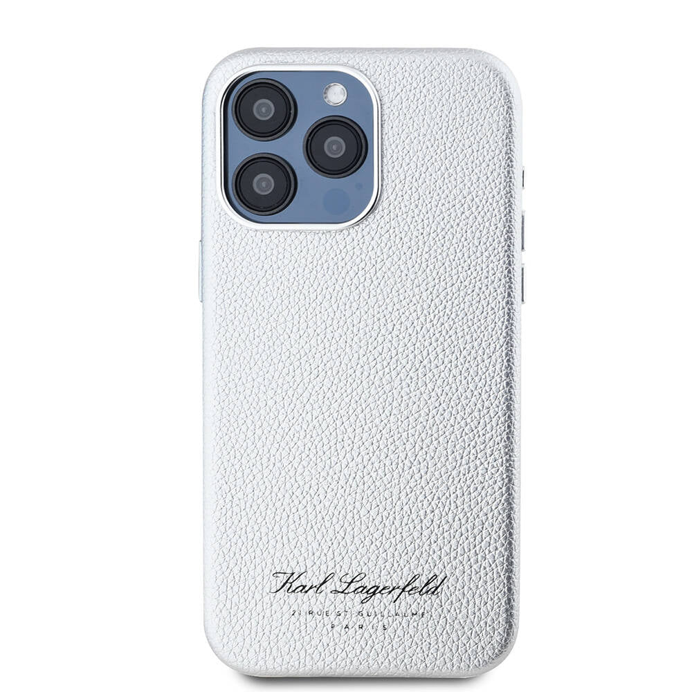 Karl Lagerfeld iPhone 15 Pro Max Orjinal Lisanslı KL Yazılı Hotel Telefon Kılıfı - 11
