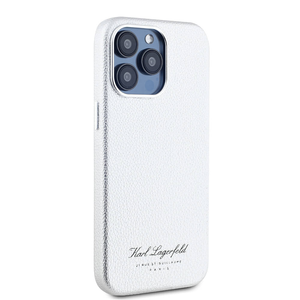 Karl Lagerfeld iPhone 15 Pro Max Orjinal Lisanslı KL Yazılı Hotel Telefon Kılıfı - 12