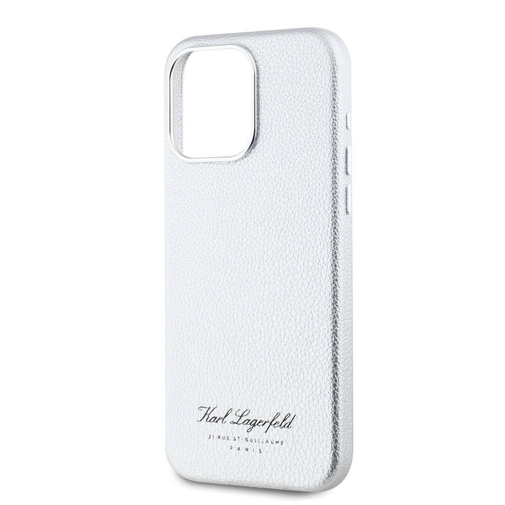Karl Lagerfeld iPhone 15 Pro Max Orjinal Lisanslı KL Yazılı Hotel Telefon Kılıfı - 14