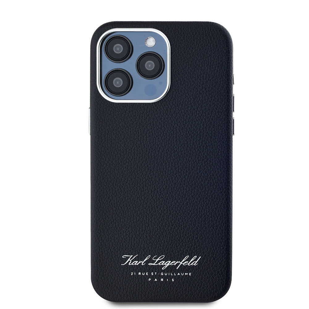 Karl Lagerfeld iPhone 15 Pro Max Orjinal Lisanslı KL Yazılı Hotel Telefon Kılıfı - 3