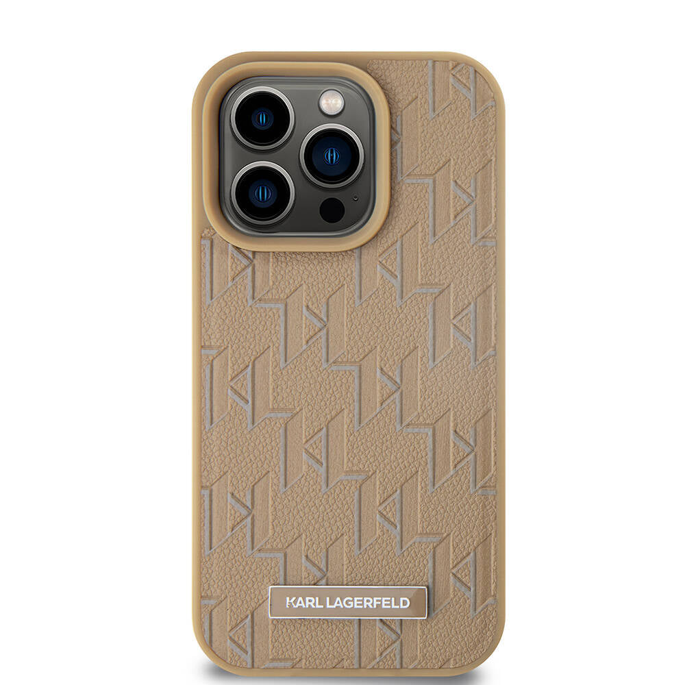 Karl Lagerfeld iPhone 15 Pro Max Orjinal Lisanslı M-safe Şarj Özellikli KL Yazılı Hot Stamp Kılıf