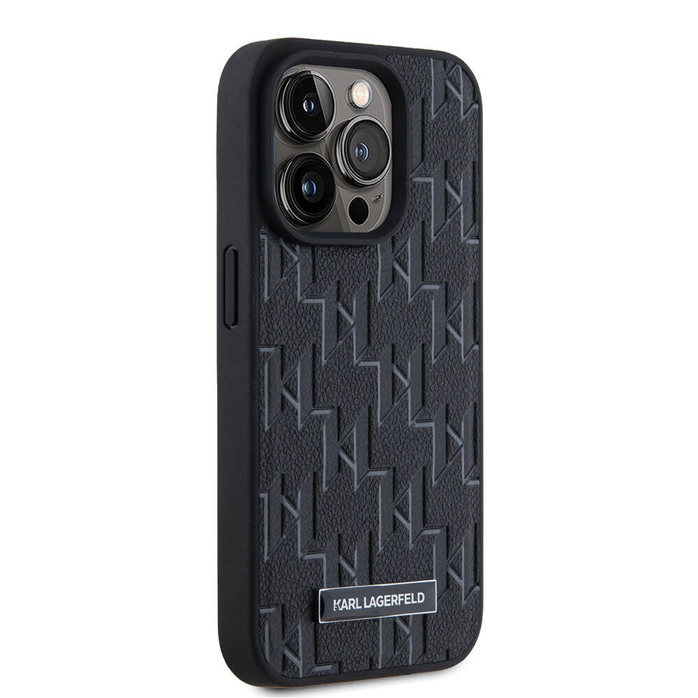 Karl Lagerfeld iPhone 15 Pro Max Orjinal Lisanslı M-safe Şarj Özellikli KL Yazılı Hot Stamp Kılıf