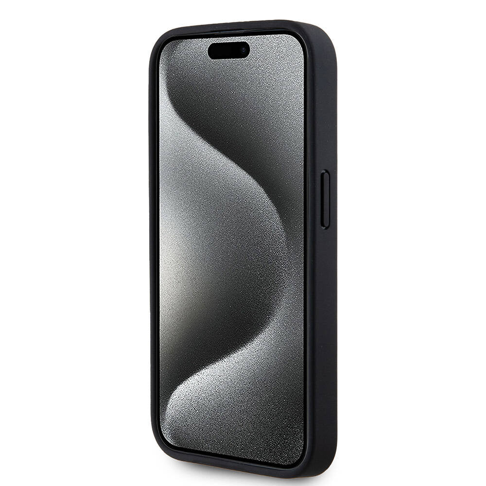 Karl Lagerfeld iPhone 15 Pro Max Orjinal Lisanslı M-safe Şarj Özellikli KL Yazılı Hot Stamp Kılıf