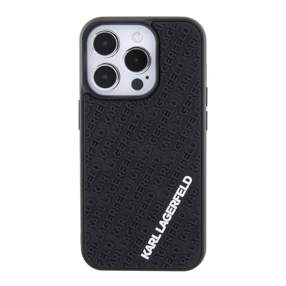 Karl Lagerfeld iPhone 15 Pro Max Silikon 3D Multi Logo Orjinal Lisanslı Telefon Kılıfı - 4