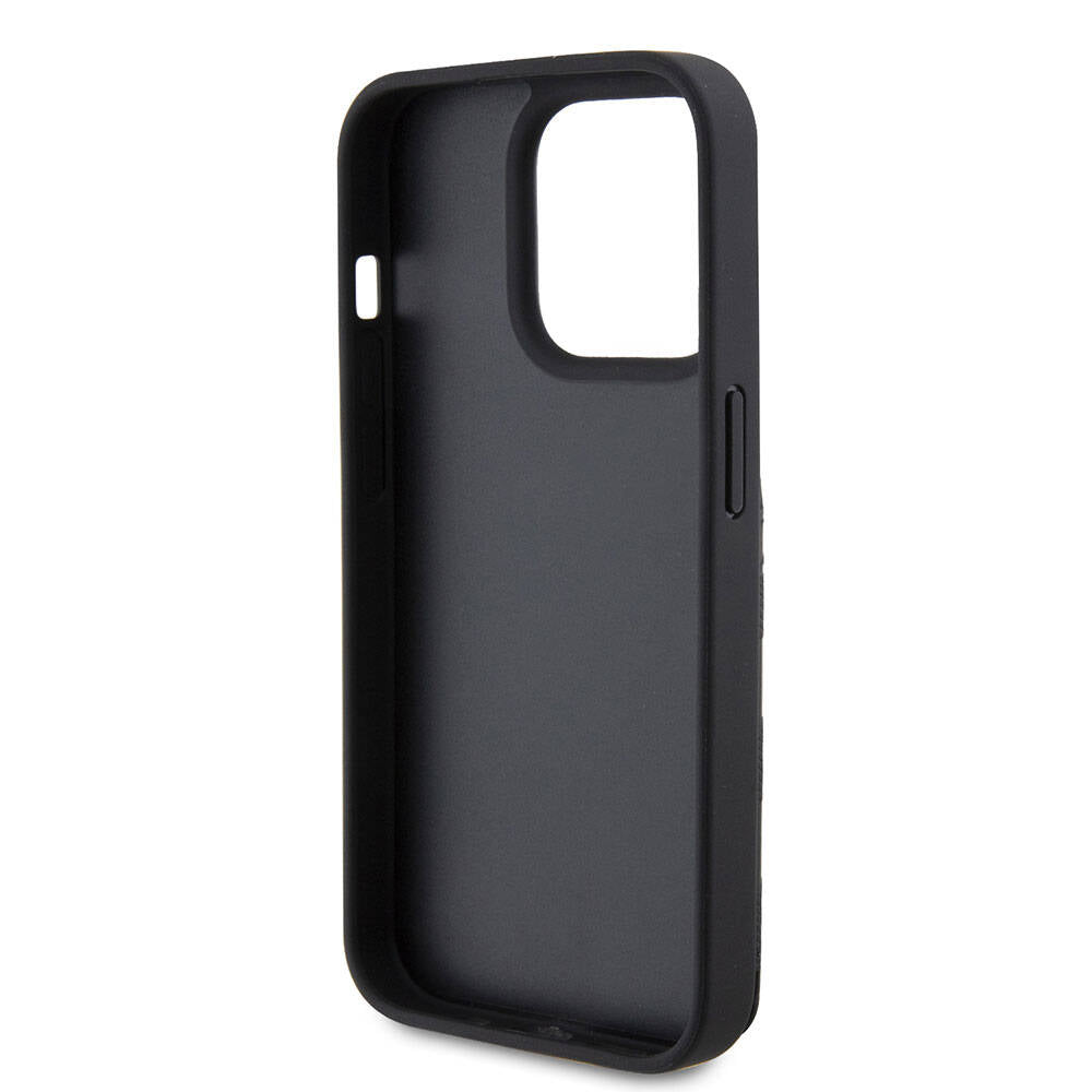 Karl Lagerfeld iPhone 15 Pro Max Standlı Kartlıklı Saffiano Monogram Metal Logo Orjinal Lisanslı Telefon Kılıfı - 6