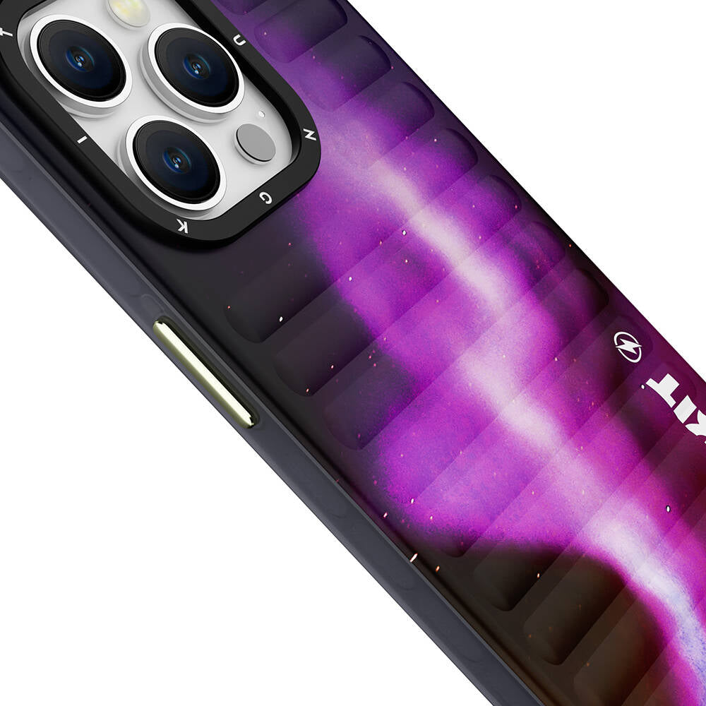 Youngkit Aurora Serisi iPhone 15 Pro Max Kuzey Işıkları Desenli Telefon Kılıfı - 10