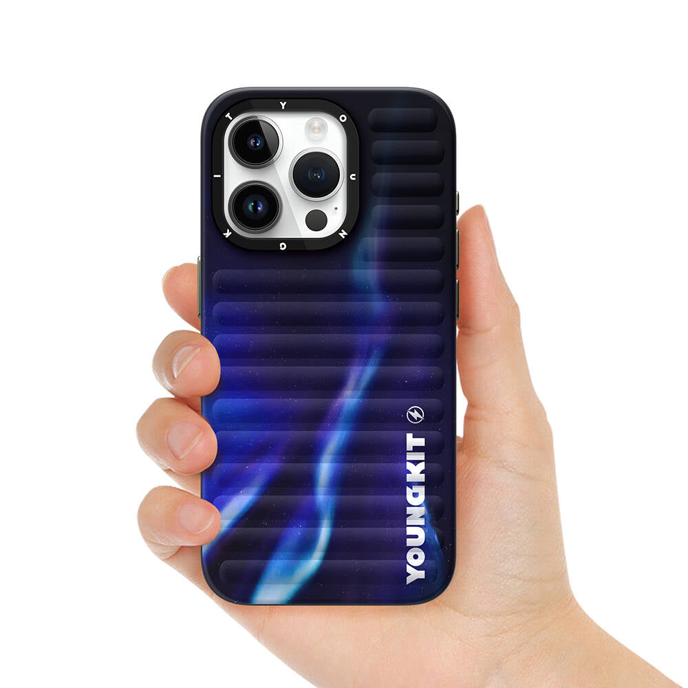 Youngkit Aurora Serisi iPhone 15 Pro Max Kuzey Işıkları Desenli Telefon Kılıfı - 4