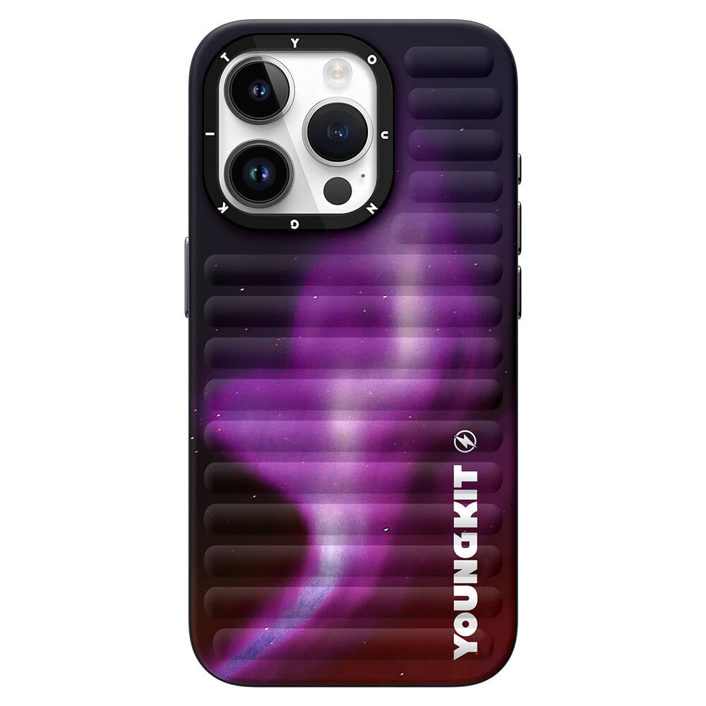 Youngkit Aurora Serisi iPhone 15 Pro Max Kuzey Işıkları Desenli Telefon Kılıfı - 9
