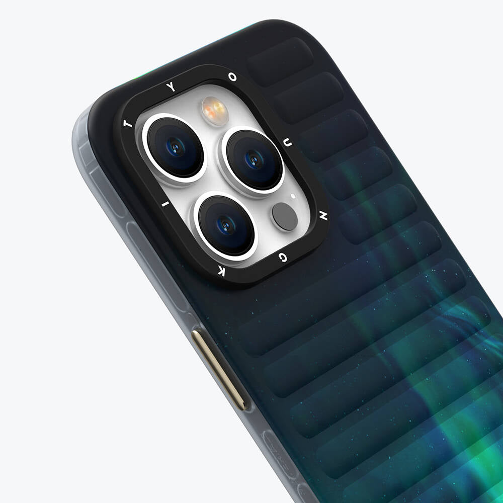 Youngkit Aurora Serisi iPhone 15 Pro Max Kuzey Işıkları Desenli Telefon Kılıfı - 7