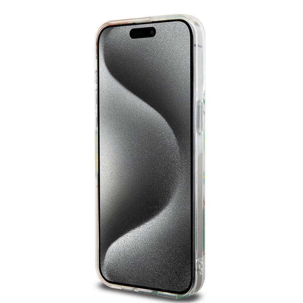 Lacoste iPhone 15 Pro Max Orjinal Lisanslı Magsafe Şarj Özellikli Çift Katmanlı Yamalar Desenli Telefon Kılıfı - 5