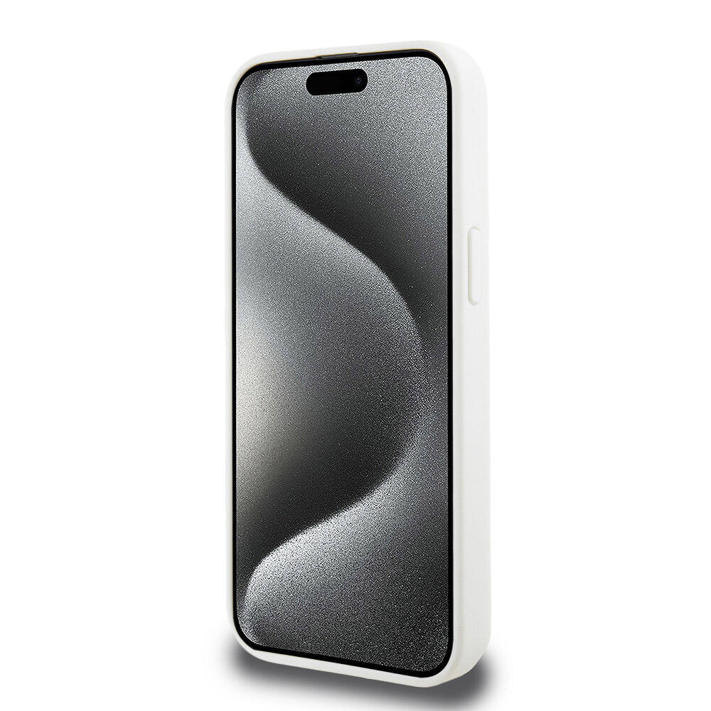 Lacoste iPhone 15 Pro Max Orjinal Lisanslı Magsafe Şarj Özellikli PU Deri Görünümlü Kartlıklı Karışık Monogram Desenli Telefon Kılıfı - 9