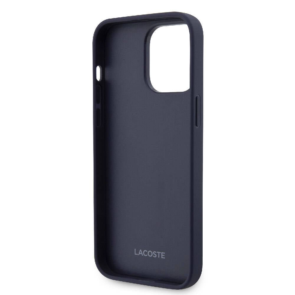 Lacoste iPhone 15 Pro Max Orjinal Lisanslı Magsafe Şarj Özellikli PU Deri Görünümlü Kartlıklı Karışık Monogram Desenli Telefon Kılıfı - 13