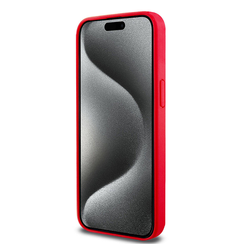 Lacoste iPhone 15 Pro Max Orjinal Lisanslı PU Pike Desenli Arka Yüzey İkonik Timsah Dokuma Logolu Telefon Kılıfı - 26