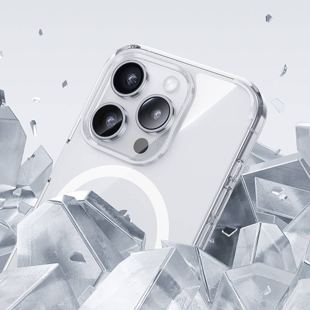 Benks LucentPro Serisi iPhone 15 Pro Max M-safe Şarj Özellikli Airbagli Şeffaf Kılıf