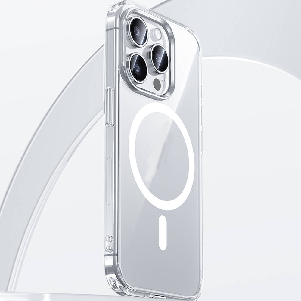 Benks LucentPro Serisi iPhone 15 Pro Max M-safe Şarj Özellikli Airbagli Şeffaf Kılıf