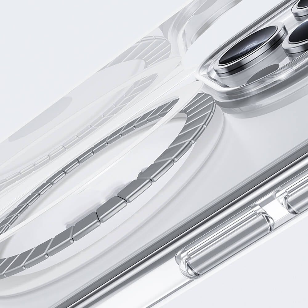 Benks LucentPro Serisi iPhone 15 Pro Max M-safe Şarj Özellikli Airbagli Şeffaf Kılıf