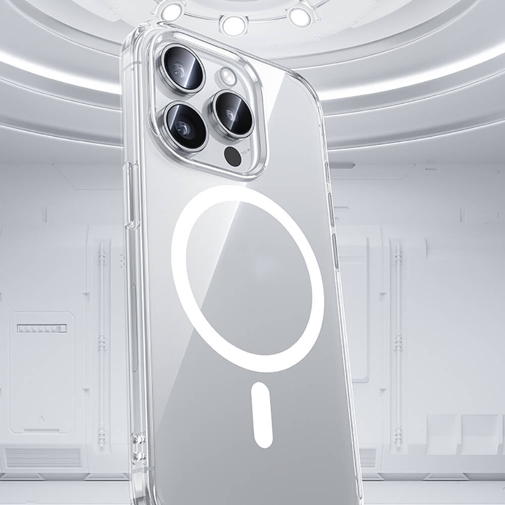 Benks LucentPro Serisi iPhone 15 Pro Max M-safe Şarj Özellikli Airbagli Şeffaf Kılıf