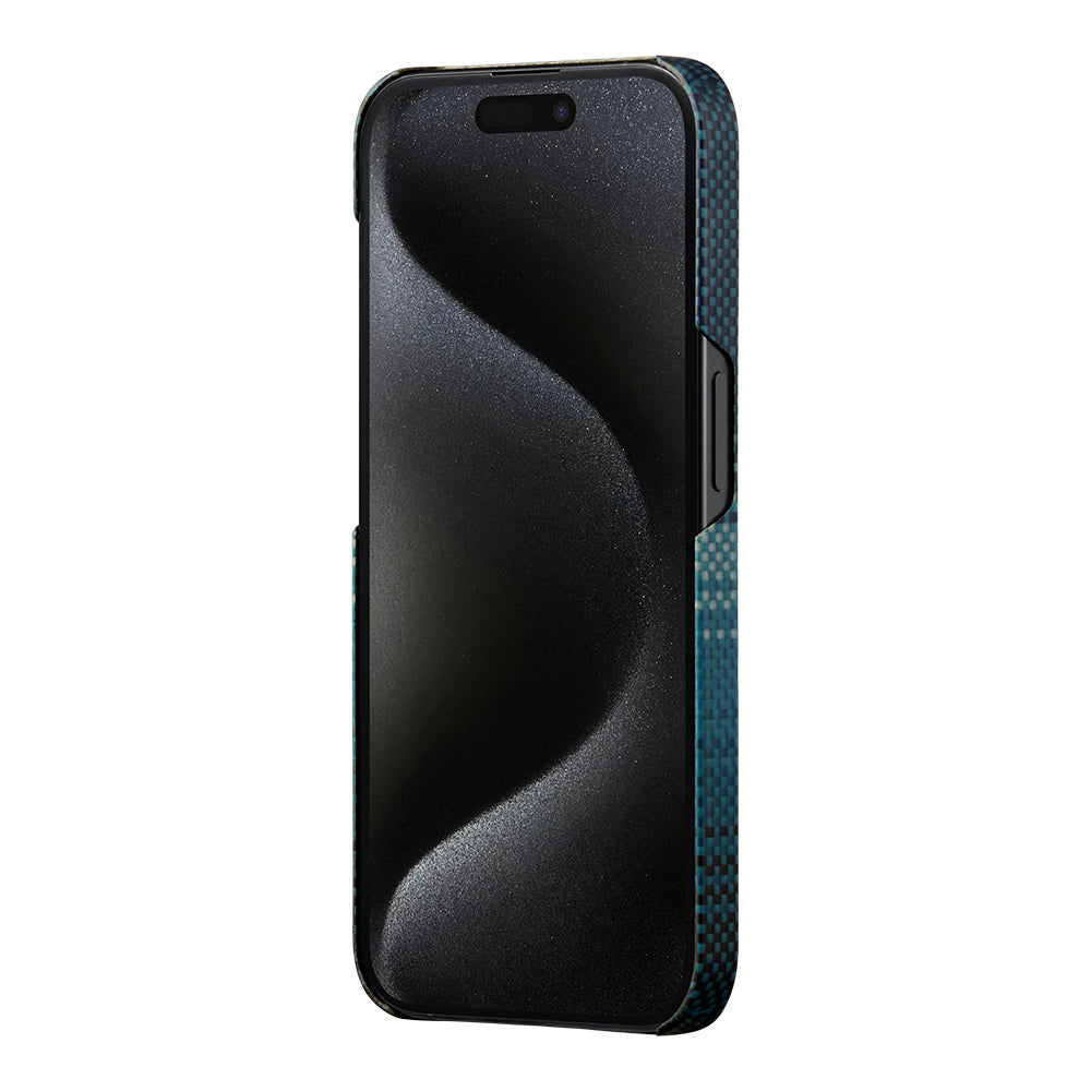 Pitaka Tactile Woven Sunset-Moonrise Serisi iPhone 15 Pro Max M-safe Şarj Özellikli Aramid Fiber Moonrise Kılıf