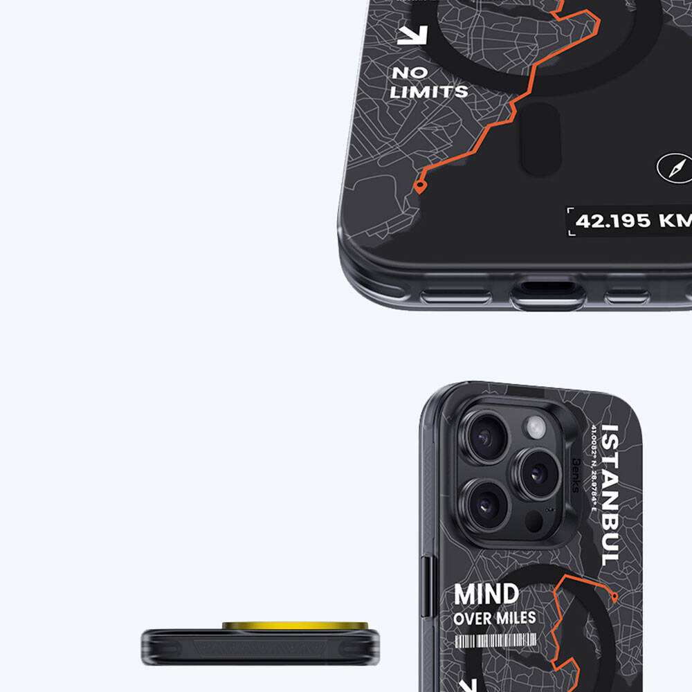 Benks City Serisi iPhone 15 Pro Max M-safe Şarj Özellikli Telefon Kılıfı