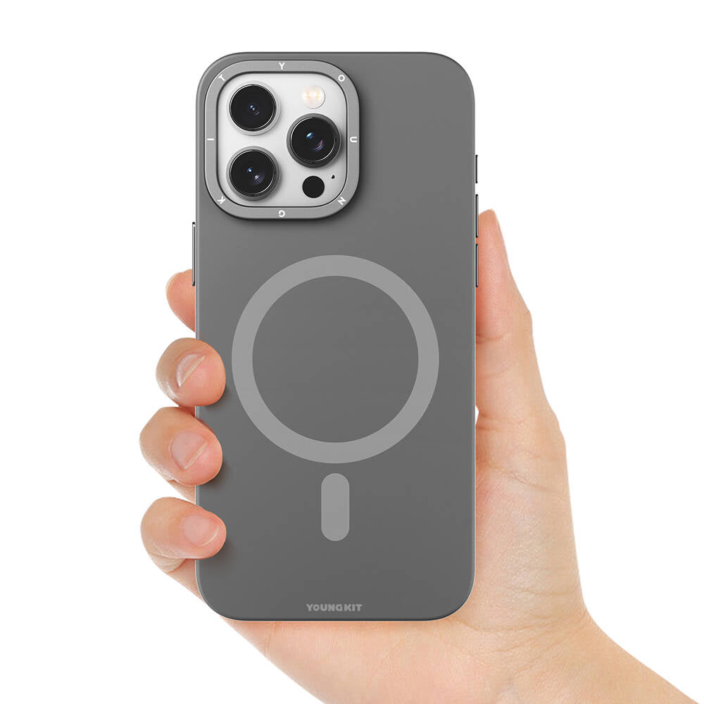 Youngkit Velvet Serisi iPhone 15 Pro Max Magsafe Şarj Özellikli Çizilmeye ve Aşınmaya Dayanıklı Telefon Kılıfı - 9