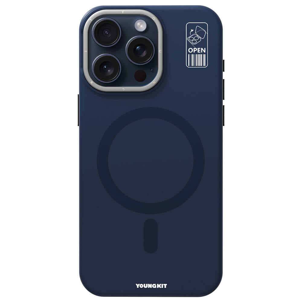 Youngkit Bitty Cream iPhone 15 Pro Max Magsafe Şarj Özellikli Kamera Standlı Silikon Telefon Kılıfı - 2
