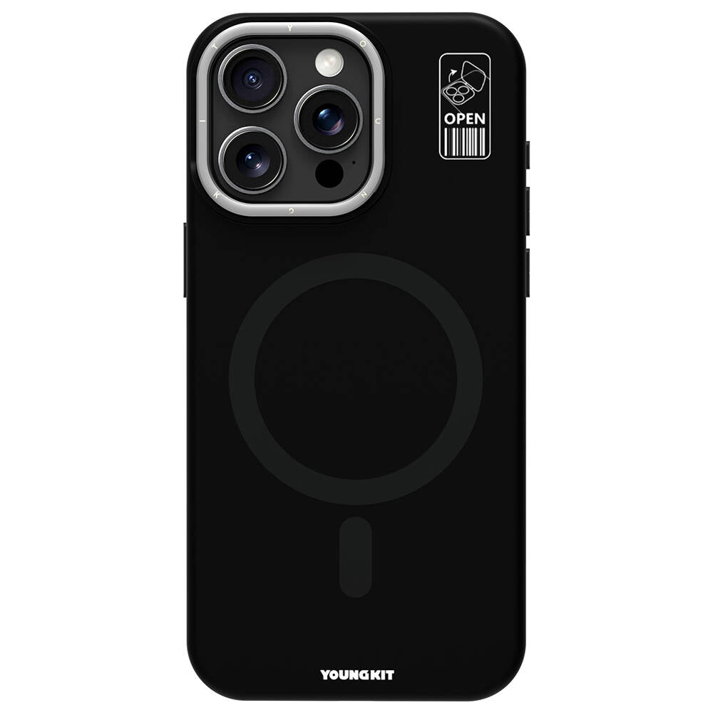 Youngkit Bitty Cream iPhone 15 Pro Max Magsafe Şarj Özellikli Kamera Standlı Silikon Telefon Kılıfı - 3
