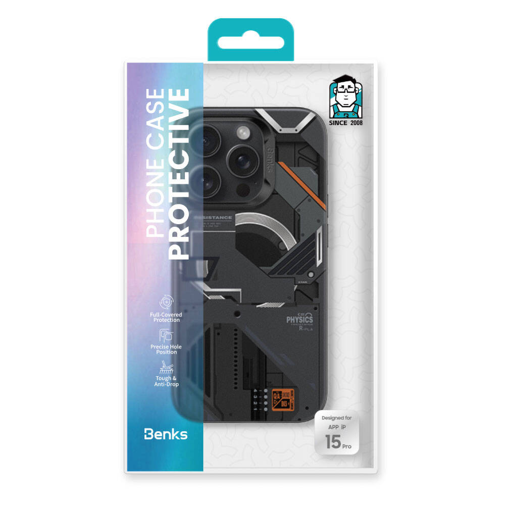 Benks Perspective Serisi iPhone 15 Pro Max M-safe Şarj Özellikli Mekanik Tasarımlı Kılıf