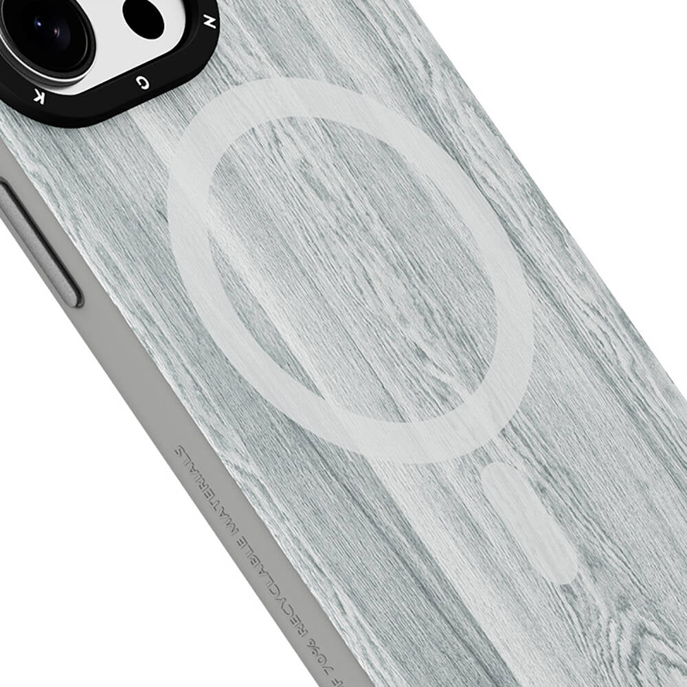 Youngkit Wood Forest Serisi iPhone 15 Pro Max Magsafe Şarj Özellikli Sararmaya Dayanıklı Telefon Kılıfı - 14