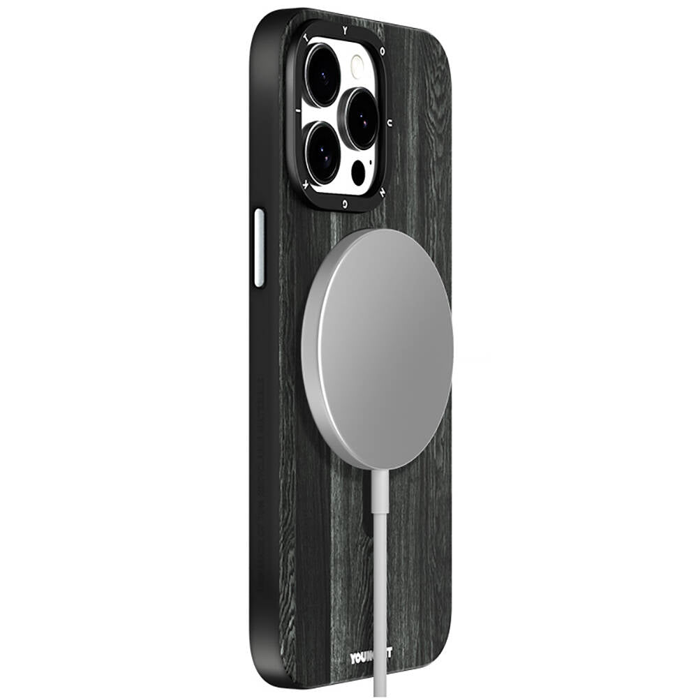 Youngkit Wood Forest Serisi iPhone 15 Pro Max Magsafe Şarj Özellikli Sararmaya Dayanıklı Telefon Kılıfı - 2