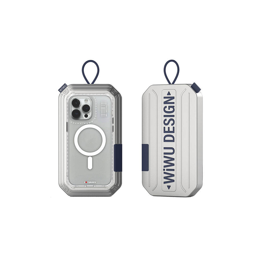 Wiwu Turkey D Serisi iPhone 15 Pro Max M-safe Şarj Özellikli Şeffaf Transparan Telefon Kılıfı