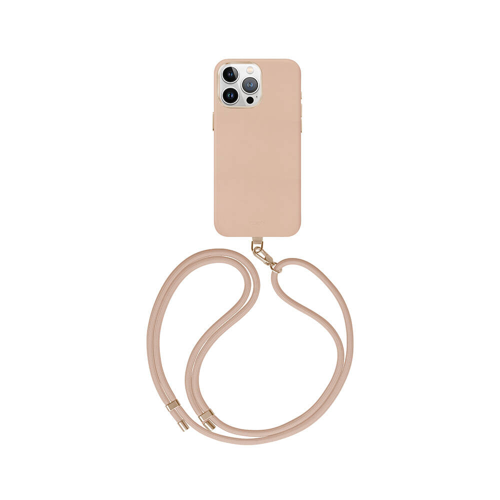 Coehl Muse iPhone 15 Pro Max M-safe Şarj Özellikli Soft Arka Yüzey Askı İpli Telefon Kılıfı