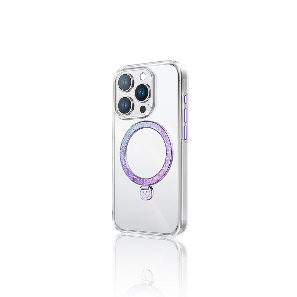 Pynana Dancing Streamer Serisi iPhone 15 Pro Max M-safe Şarj Özellikli Standlı Kılıf