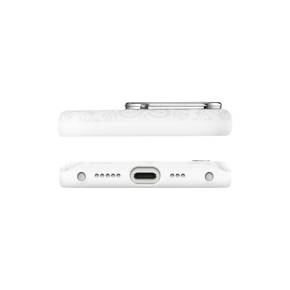 Pynana Print Serisi iPhone 15 Pro Max M-safe Şarj Özellikli Suni Deri Tasarımlı Desenli Telefon Kılıfı