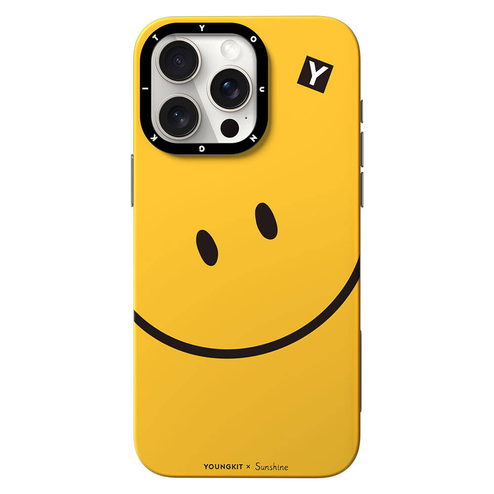 Youngkit Daily Happy Serisi iPhone 15 Pro Max Magsafe Sunshine Tasarımlı Telefon Kılıfı - 2