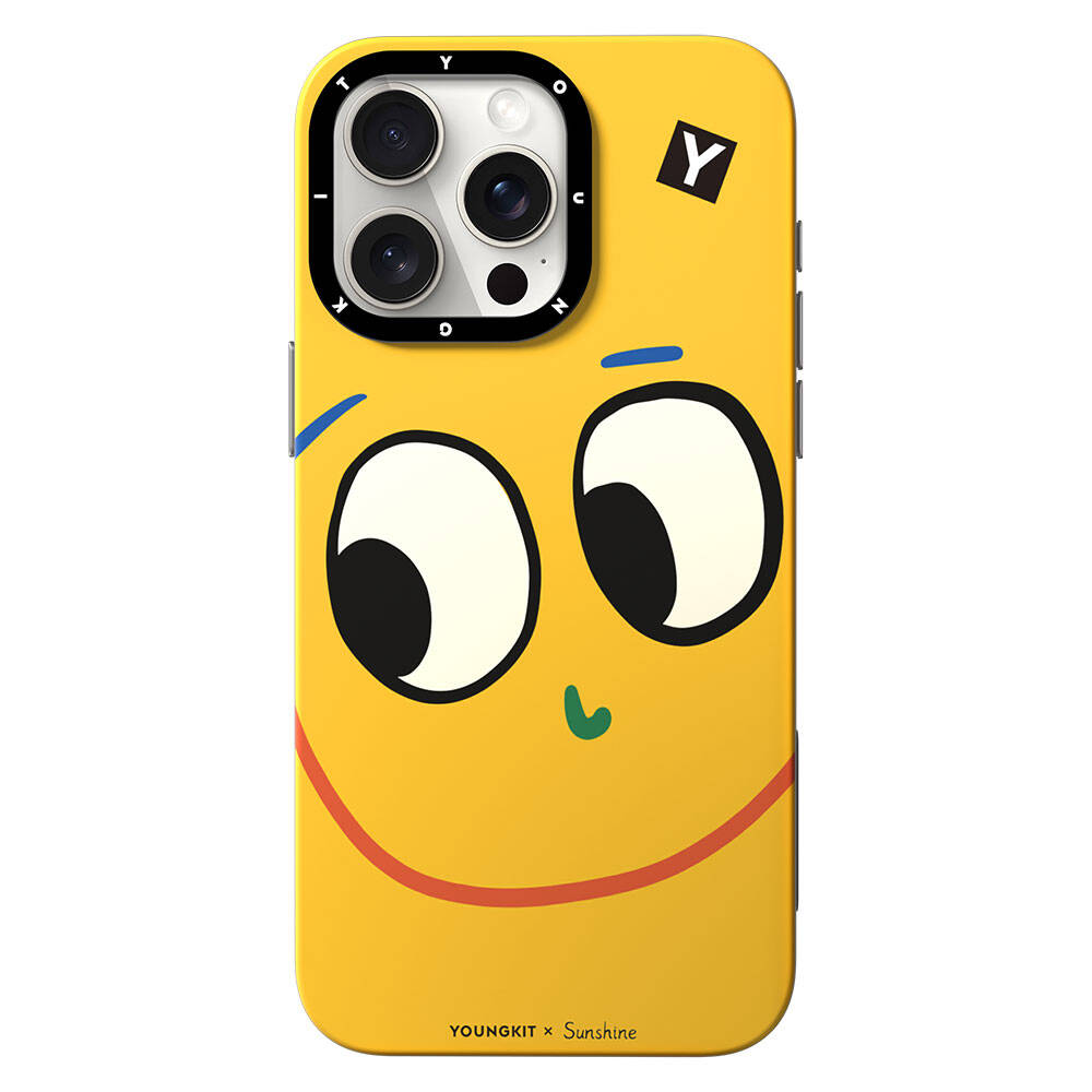 Youngkit Daily Happy Serisi iPhone 15 Pro Max Magsafe Sunshine Tasarımlı Telefon Kılıfı - 11