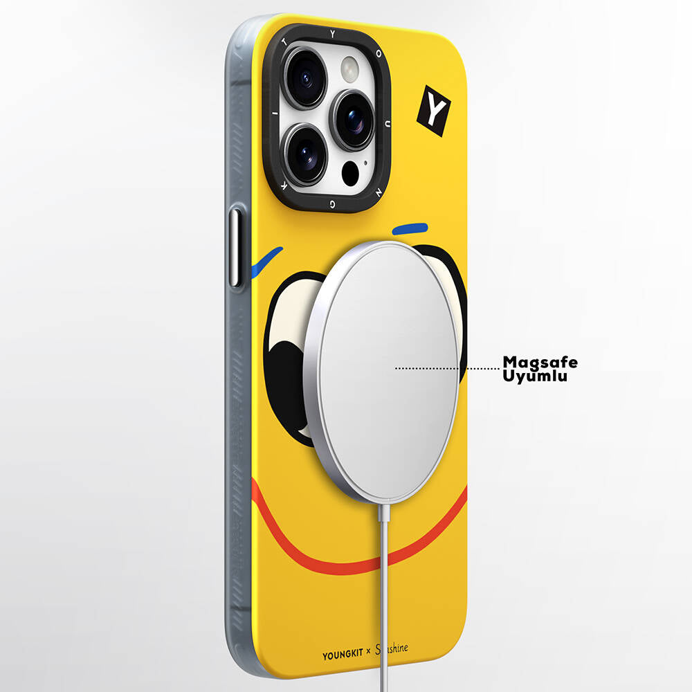 Youngkit Daily Happy Serisi iPhone 15 Pro Max Magsafe Sunshine Tasarımlı Telefon Kılıfı - 14